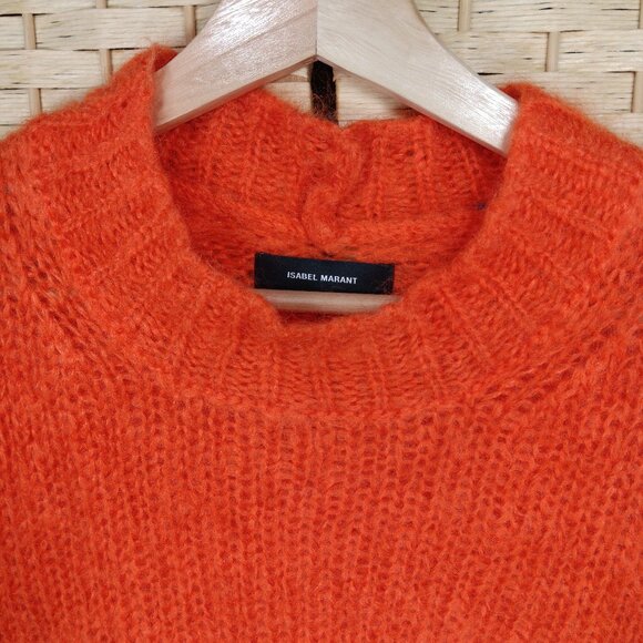 Isabel Marant Ivah Sweater Wool Mohair in Poppy Orange 36 US 4 - Picture 6 of 10